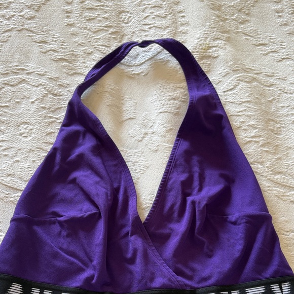 Savage X Fenty Deep Purple Halter Plunge Bodysuit Gently Loved 1X - Picture 3 of 11
